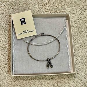 James Avery Hook-on bracelet with ballet slippers charm in sterling silver